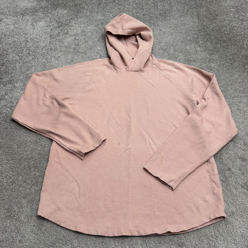 Velvet by Graham & Spencer Pullover Hoodie Women XL Pink Relaxed Fit Drawstring